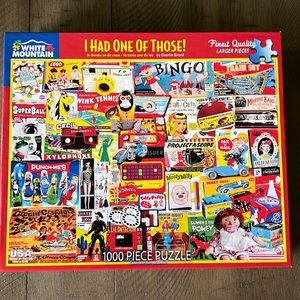 White Mountain 1000 PC Pieces Excellent preowned “I Had One Of Those!”
